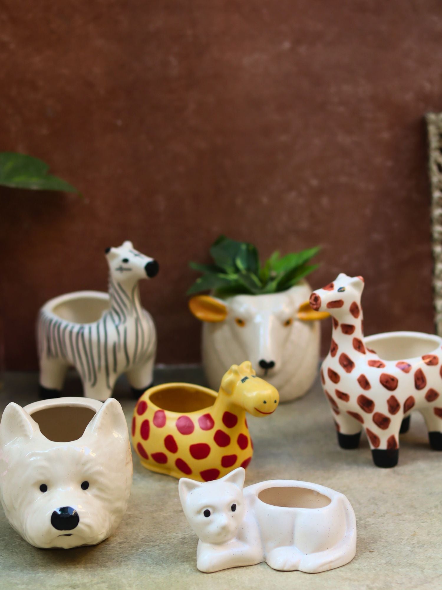 Set of 6 Charming Animal Planters combo with premium quality material