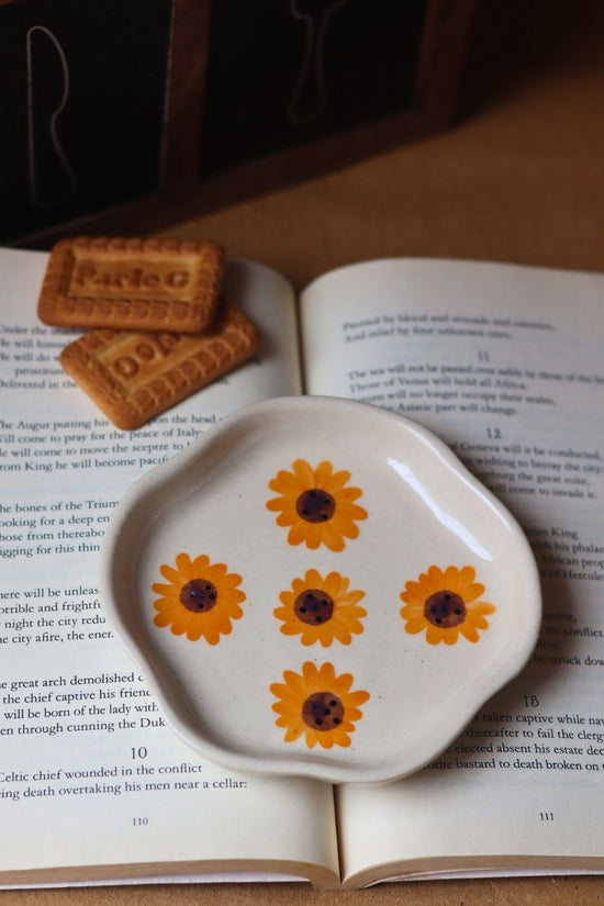 Surajmukhi Handmade Dessert Plate handmade in India