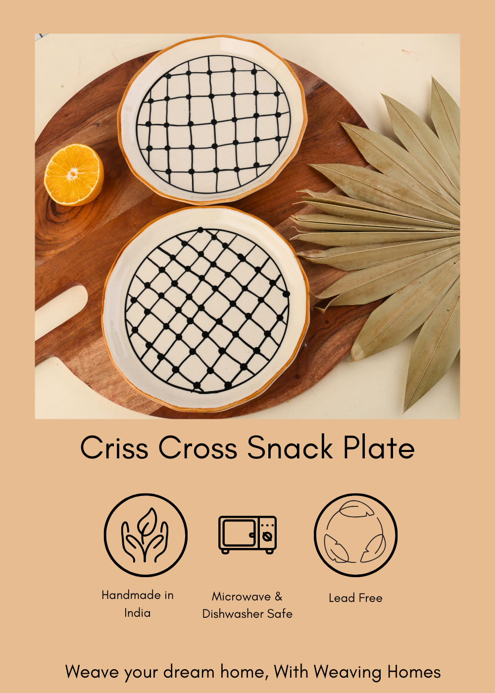 Handmade snack plate