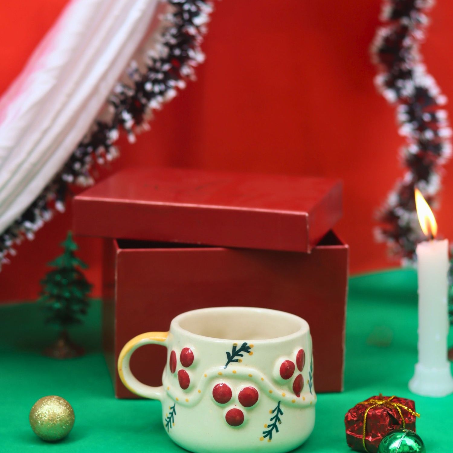 Cherry Mug in a Gift Box made by ceramic