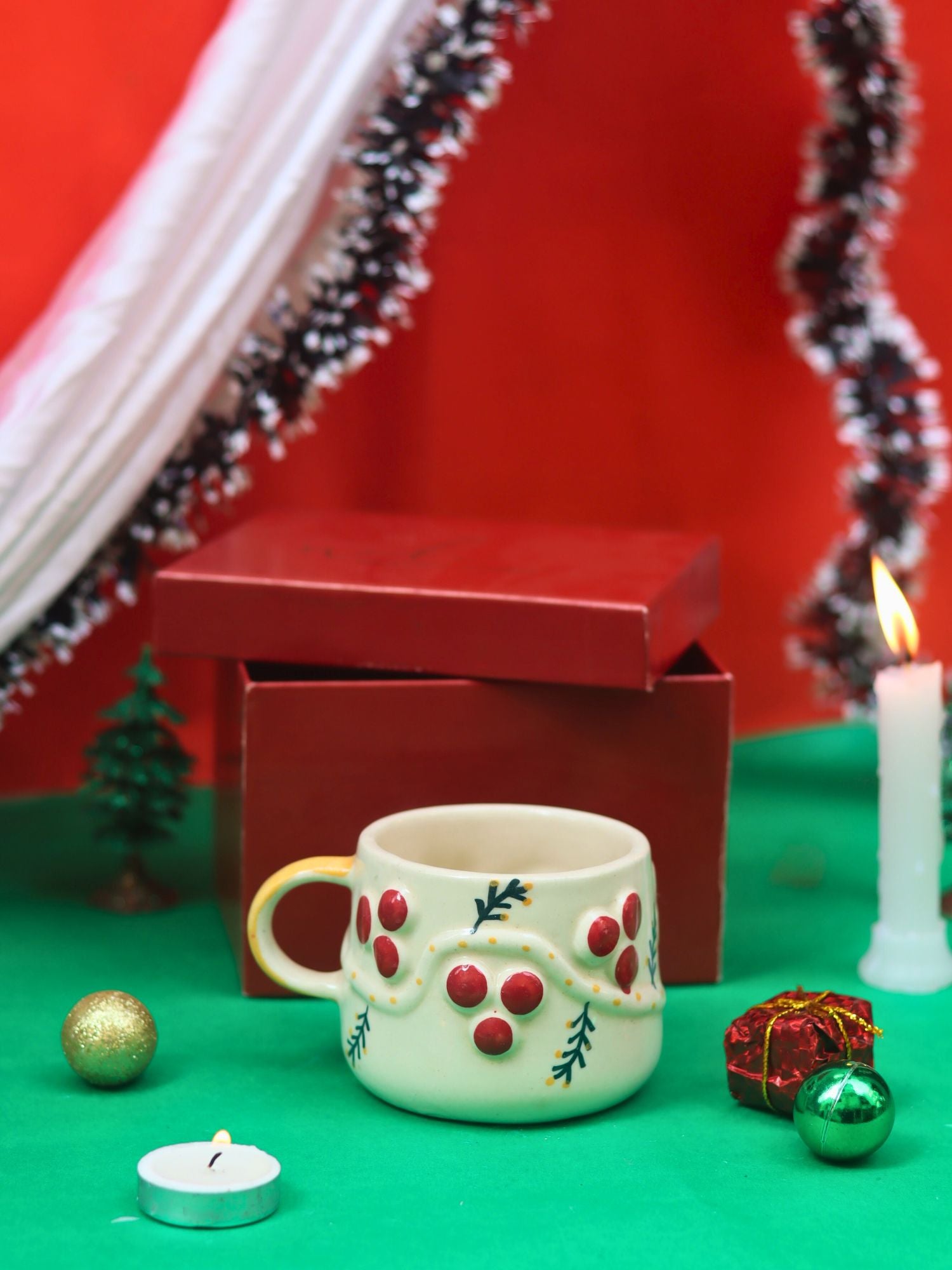 Cherry Mug in a Gift Box made by ceramic