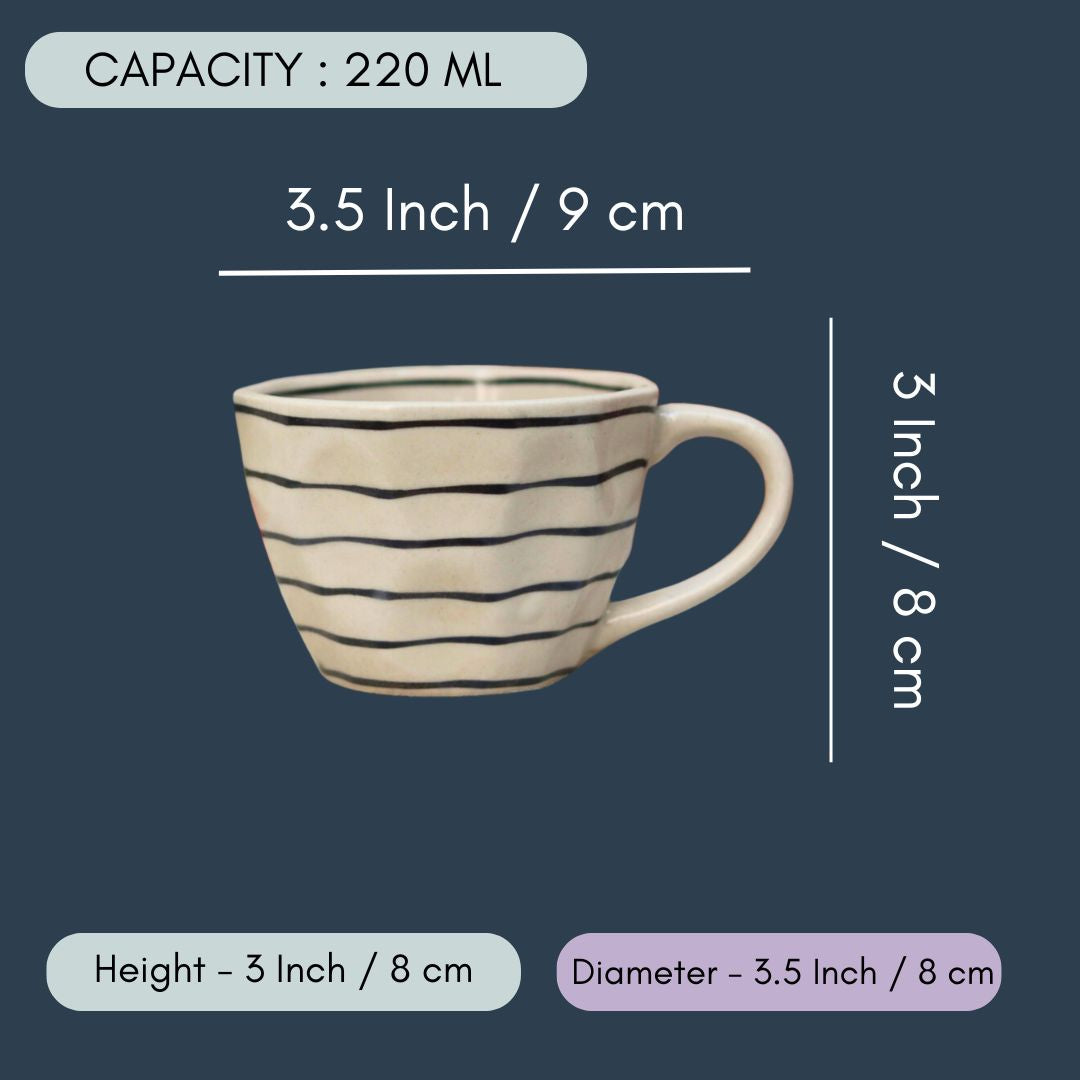 Black Lined Mug
