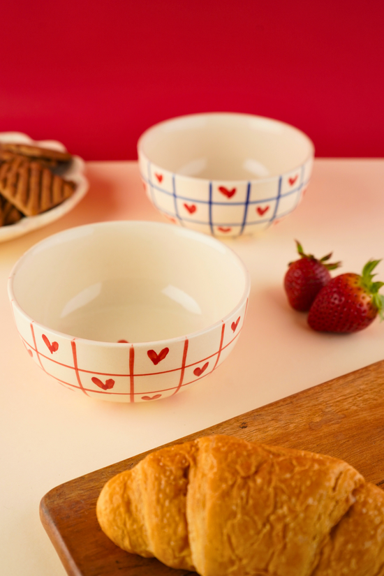 his & her heart bowl handmade in india 