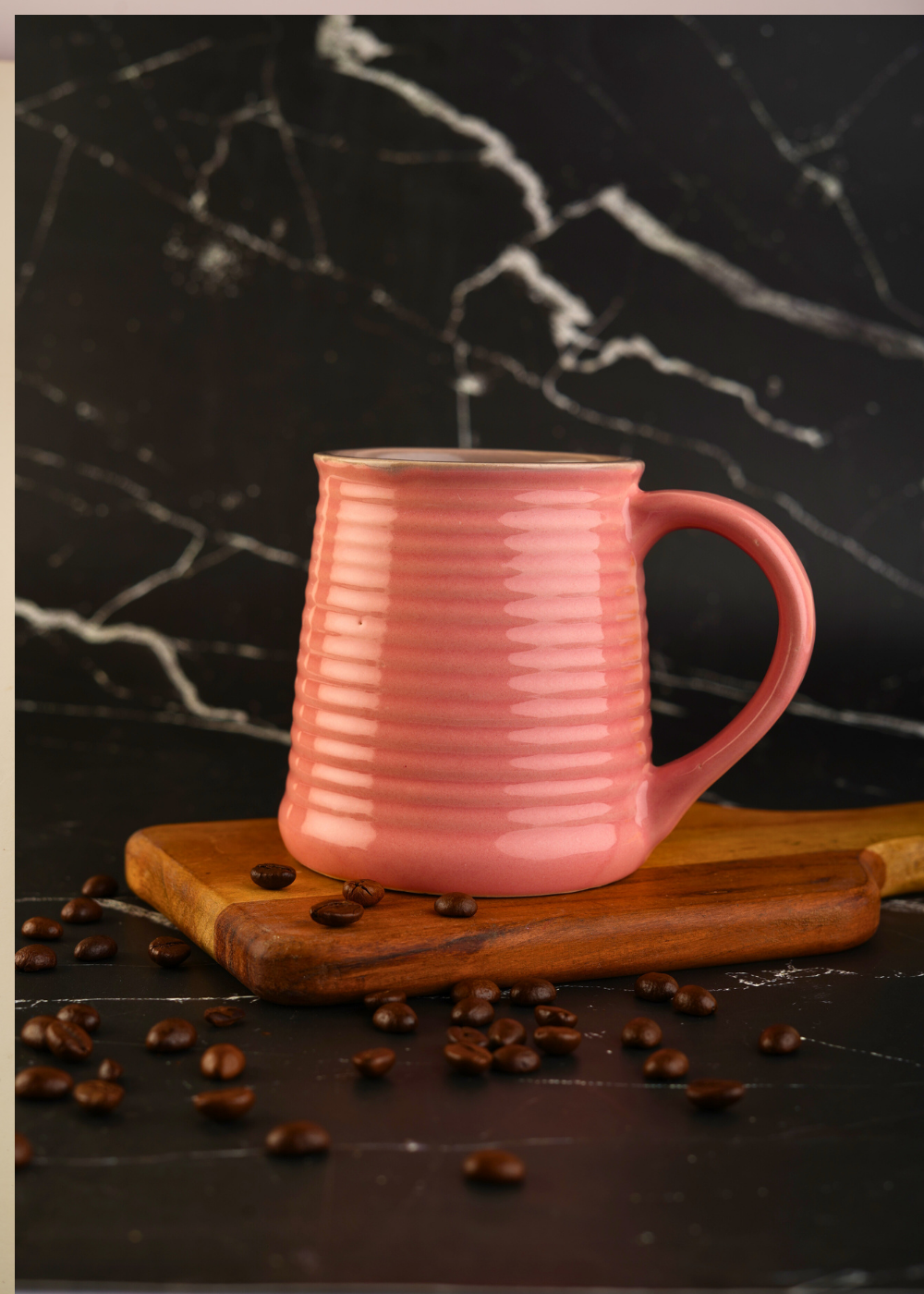 Handmade coffee mug chic pink