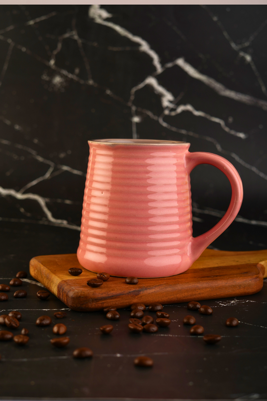 Handmade coffee mug chic pink