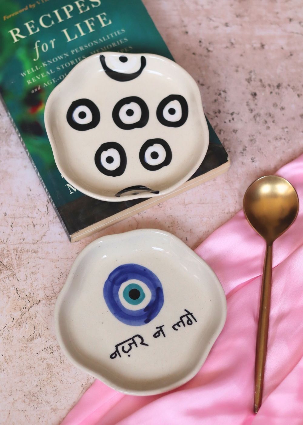 Nazar & Evil Eye Handmade Dessert Plate with premium quality material
