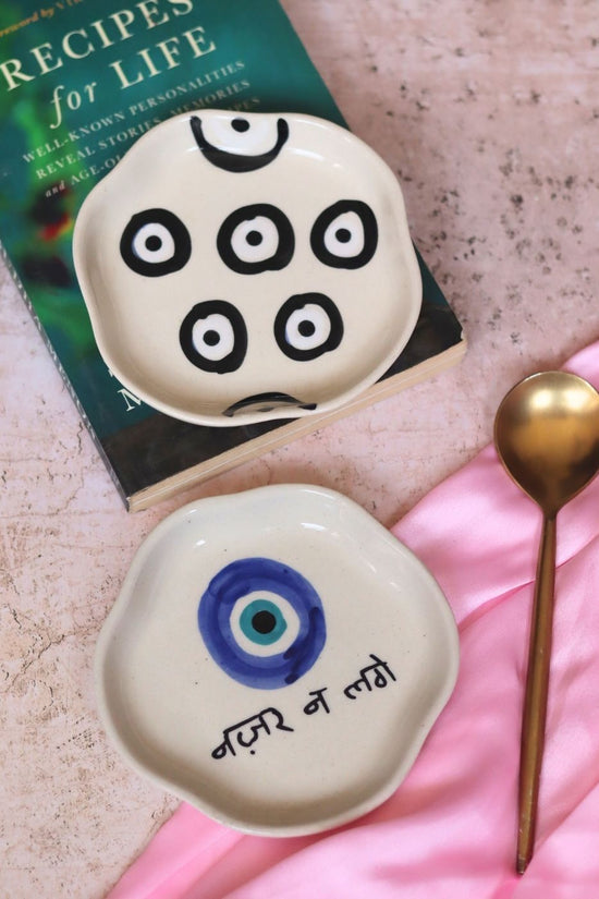 Nazar & Evil Eye Handmade Dessert Plate with premium quality material