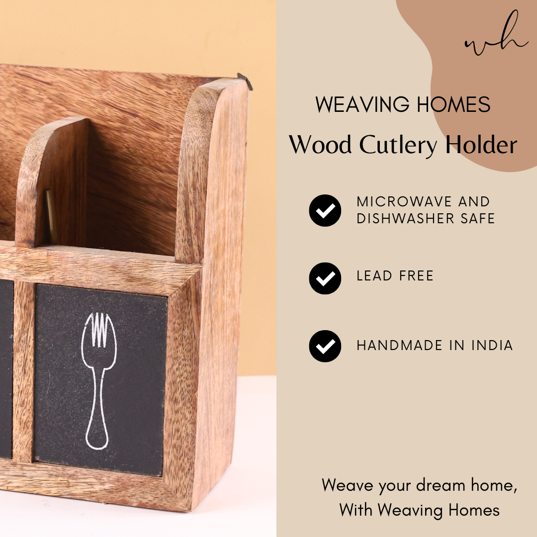 Wood Cutlery Holder