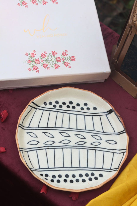 Paisley Dreams Plate in a Gift Box handmade in india