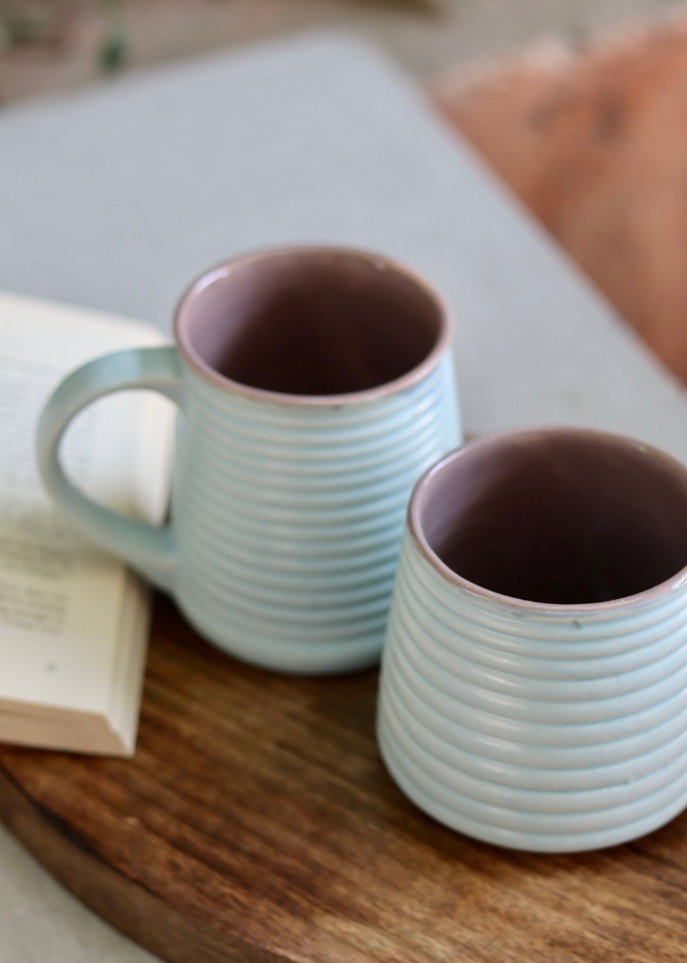cool blue & grey coffee mug, combo