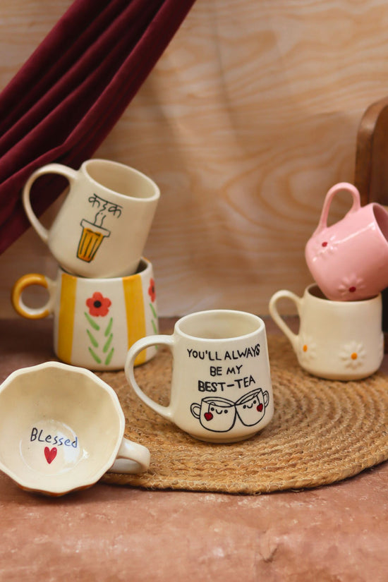 Set of 6 Aesthetic Brew Mugs (for the price of 5) with premium quality material