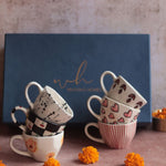 Set of 6  Artful Mugs (for the price of 5) Diwali Gift Box premium quality gift hamper