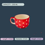 handmade all things jolly mug with measurement
