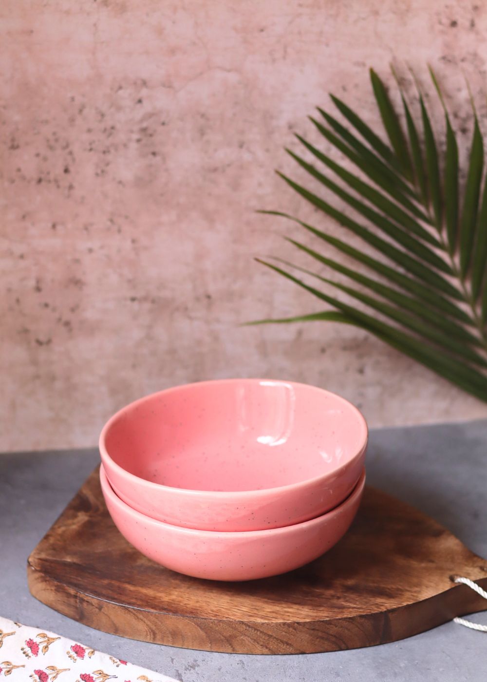 Rosy Pink Curry Bowl - (Set of 4 - GET 2 FREE) handmade in India