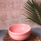 Rosy Pink Curry Bowl - (Set of 4 - GET 2 FREE) handmade in India