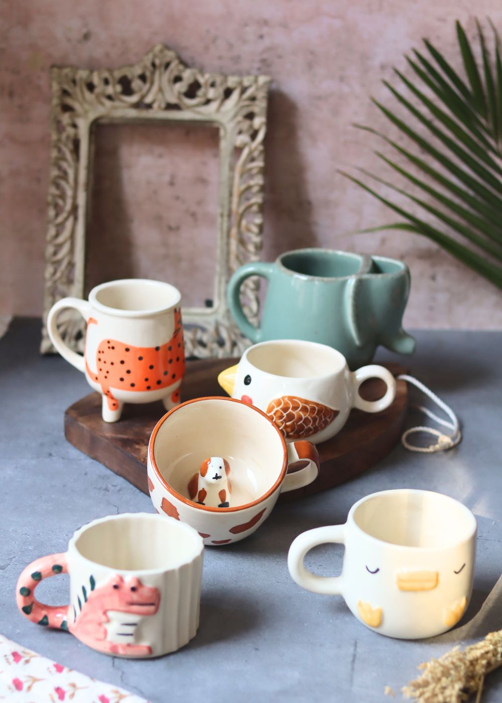 Set of 6 Animal Delight Mugs (for the price of 5) made by ceramic