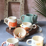 Set of 6 Animal Delight Mugs (for the price of 5) made by ceramic