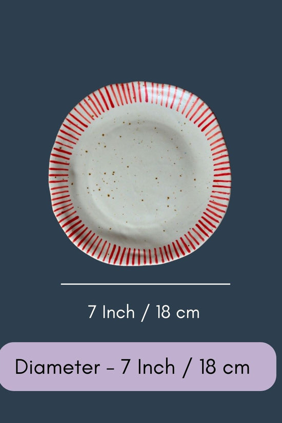 Red Spiky Border Plate