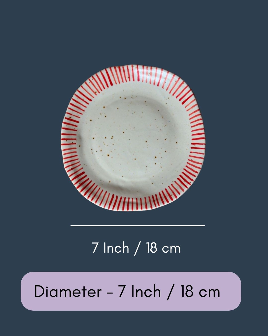 Red Spiky Border Plate