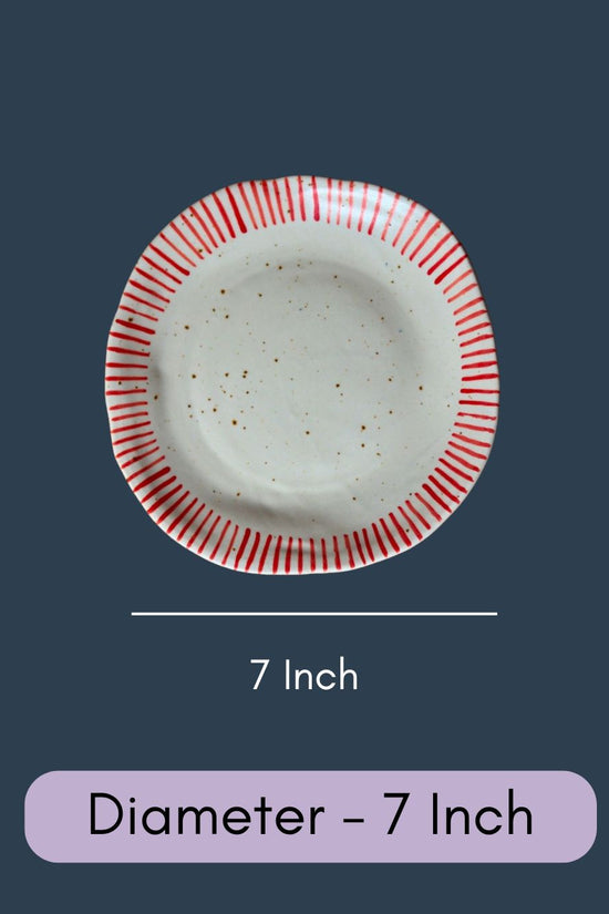 Red Spiky Border Plate