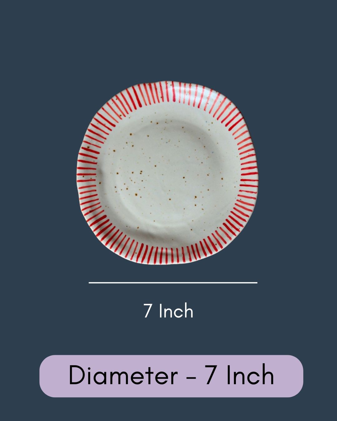 Red Spiky Border Plate