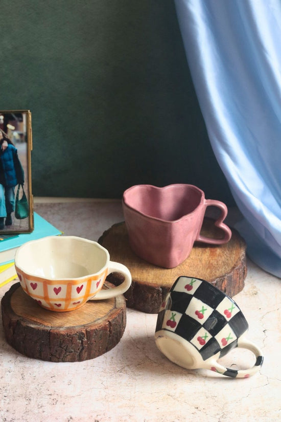Handmade Set of 3 - Loveberry Mugs