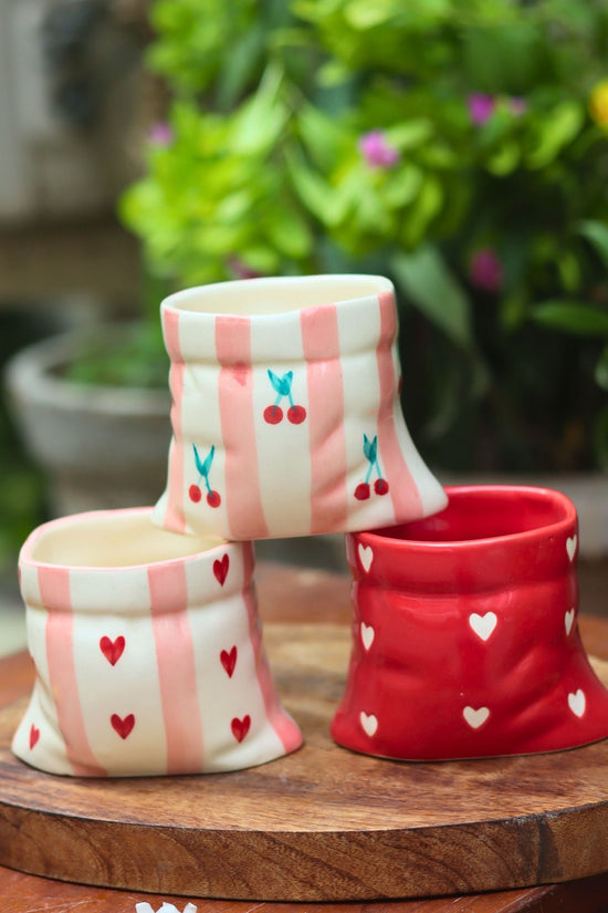 Set of 3 - The Pouch Mugs combo handmade in India