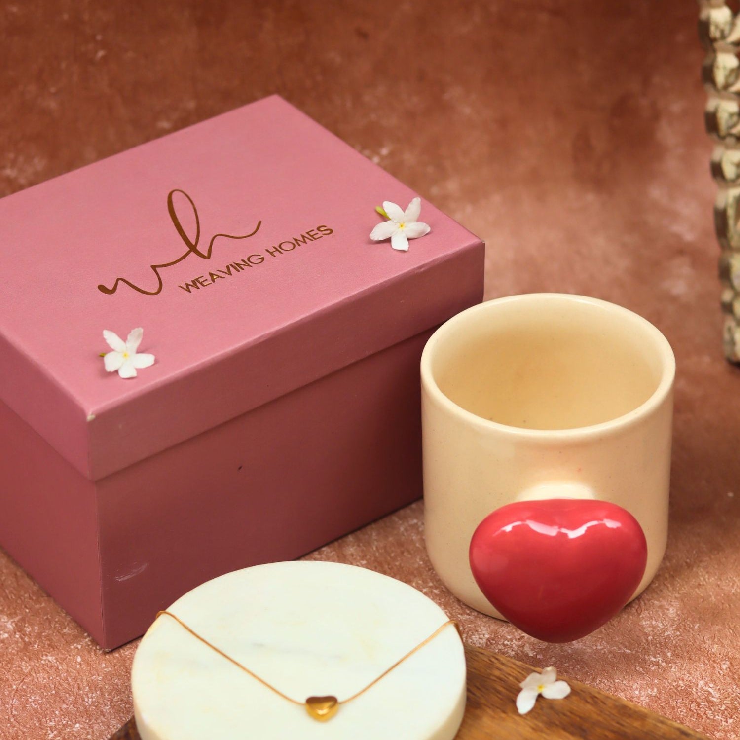 Red Heartbeat Karva Chauth hamper handmade in India