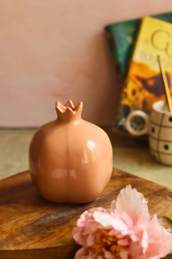 Anar Vase - Peach handmade in India