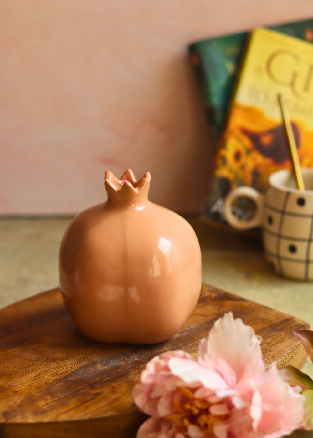 Anar Vase - Peach handmade in India