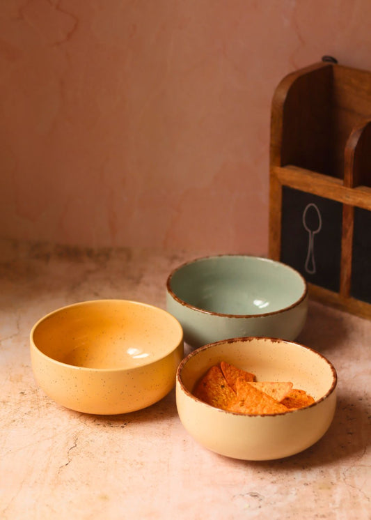 Set of 3 - Everyday Elegance Ceramic Bowls made by ceramic
