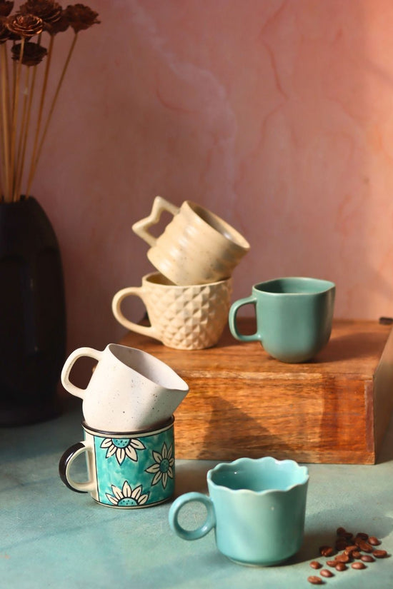 Set of 6 Neutral Mugs (for the price of 5) made by ceramic