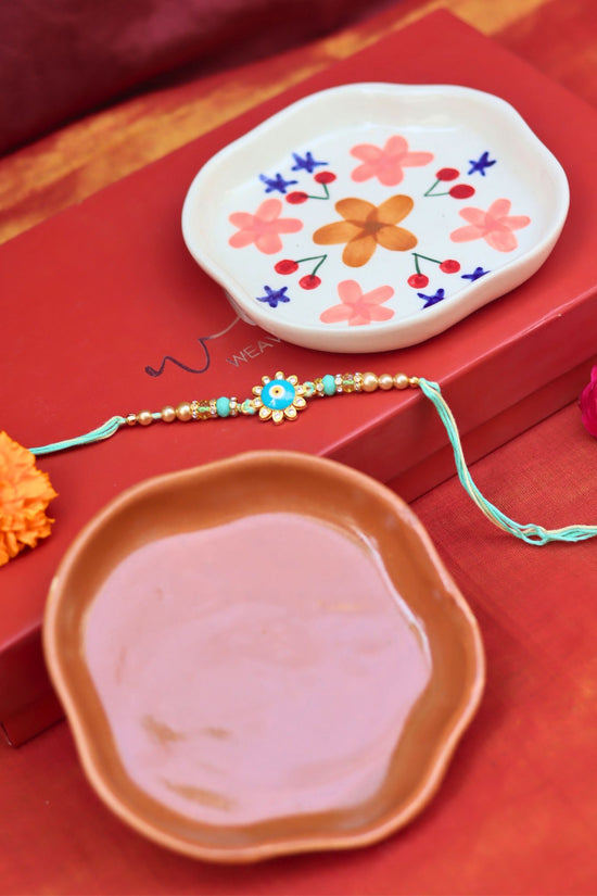 Bloom & Rust Handmade Dessert plate Rakhi Gift box with premium quality material