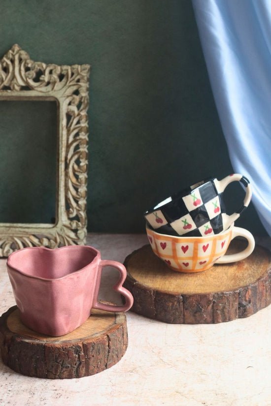 Set of 3 - Loveberry Mugs handmade in india