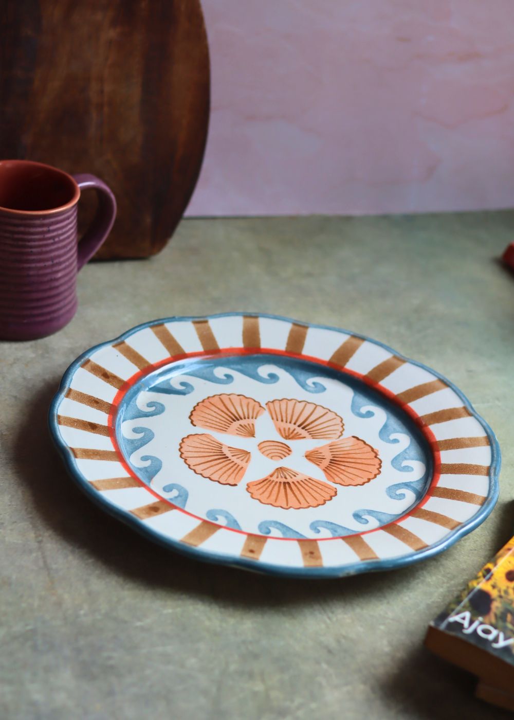 Sea Dream Dinner Plate  made by ceramic