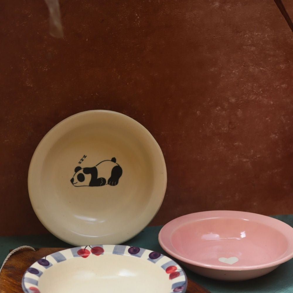 handmade Set of 3 - Classic Fiesta Pasta plates