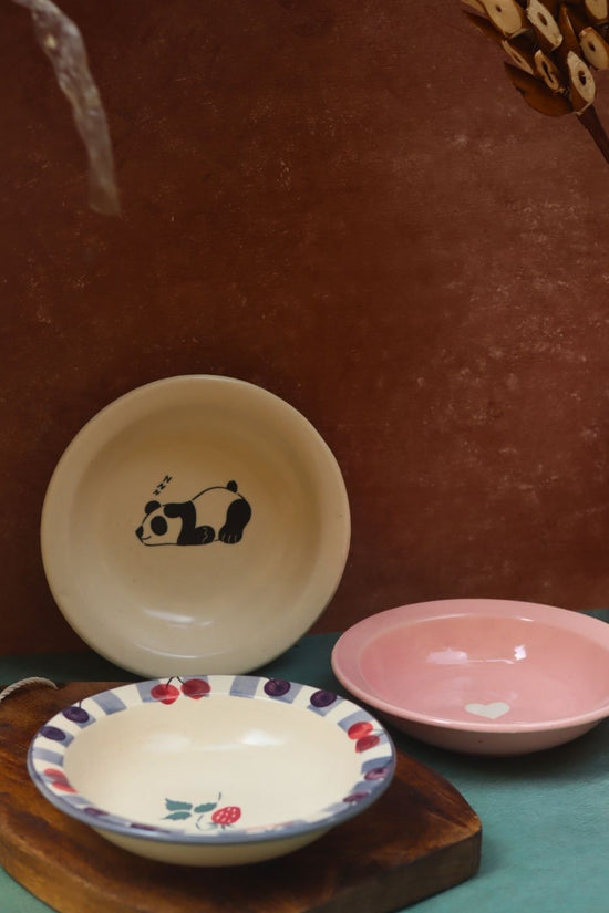 handmade Set of 3 - Classic Fiesta Pasta plates