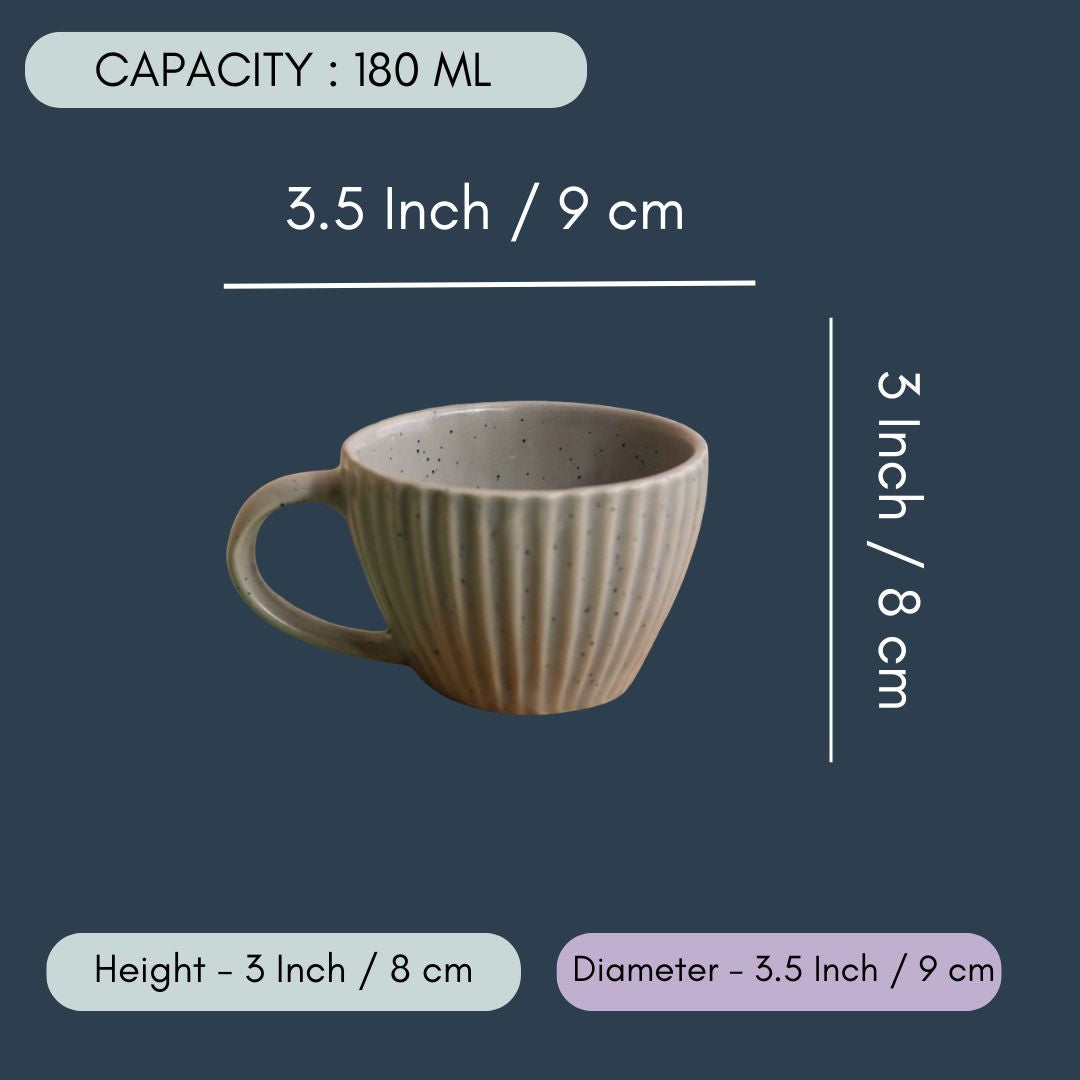 Grey Striped Coffee Mug