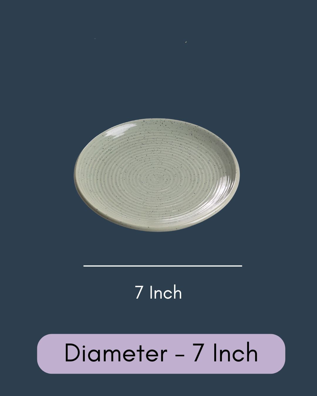 Set of 4 - Sage Green Quarter Plate