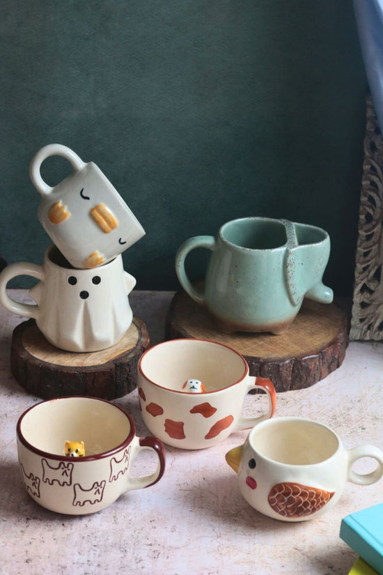 Handmade Set of 6 Pinteresty Brew Mugs (for the price of 5)