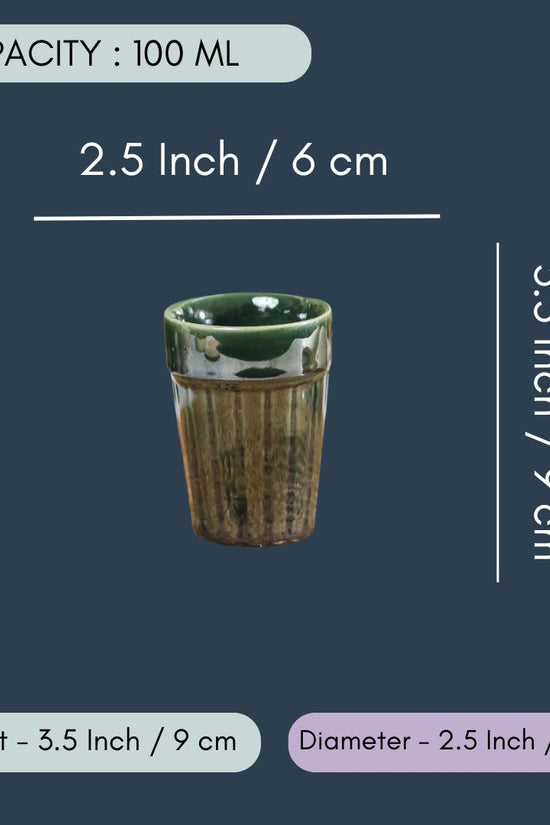 Set of 6 - Green Kulhad