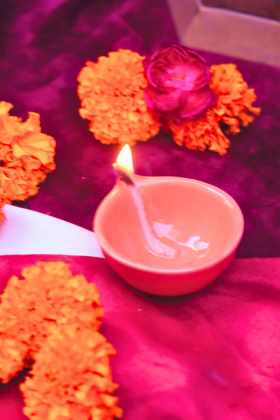 Set of 4 Essential Diwali Diya - Orange