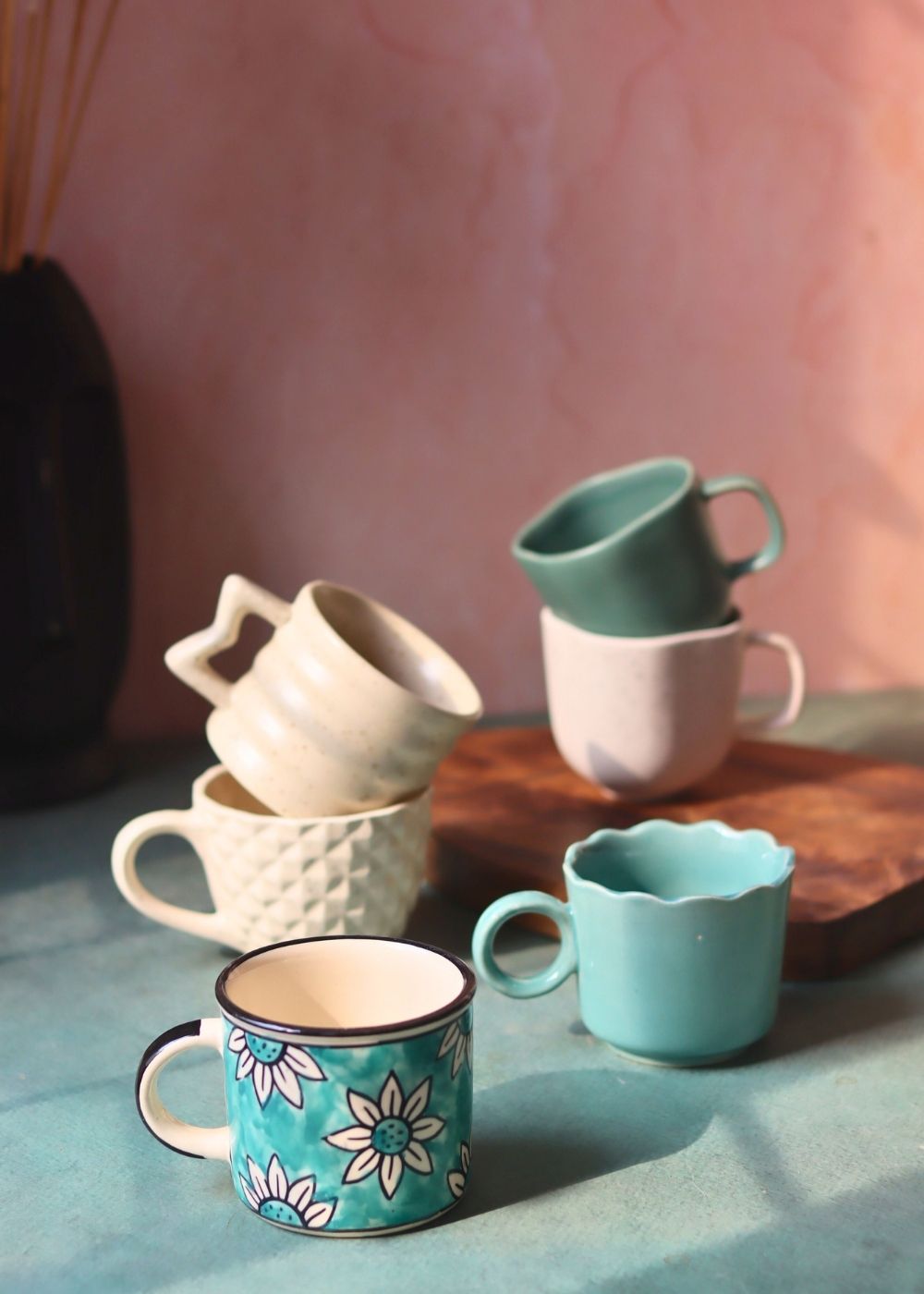 Set of 6 Neutral Mugs (for the price of 5) with premium quality material