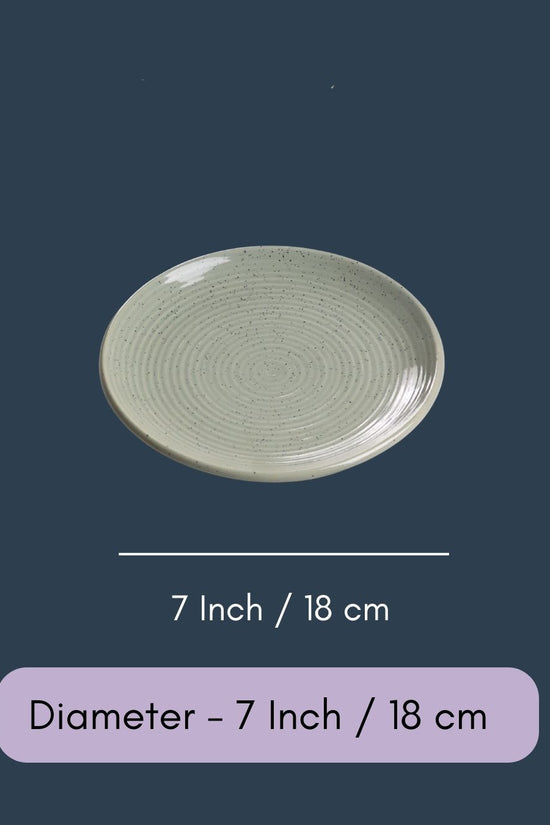 Set of 4 - Sage Green Quarter Plate
