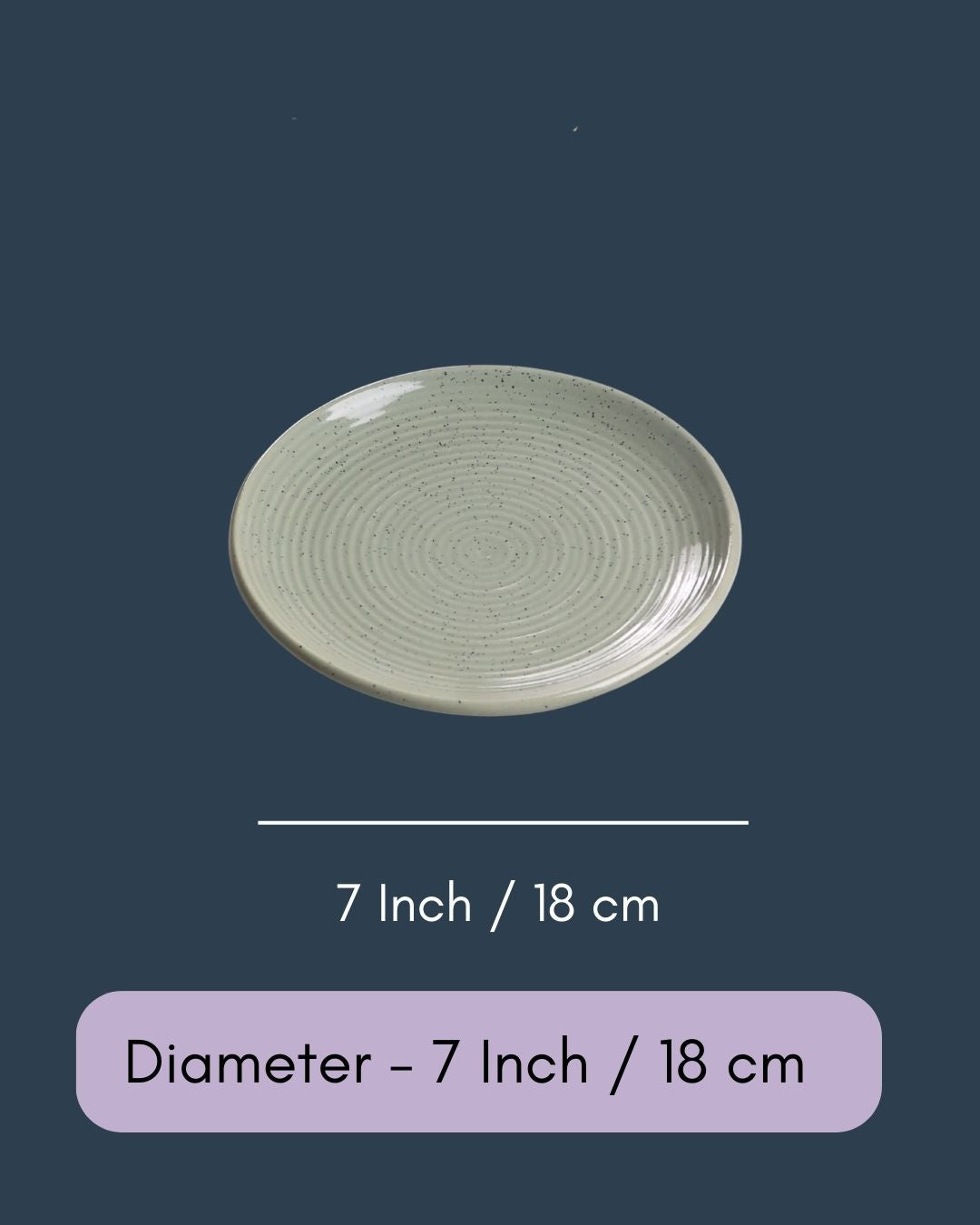 Set of 4 - Sage Green Quarter Plate