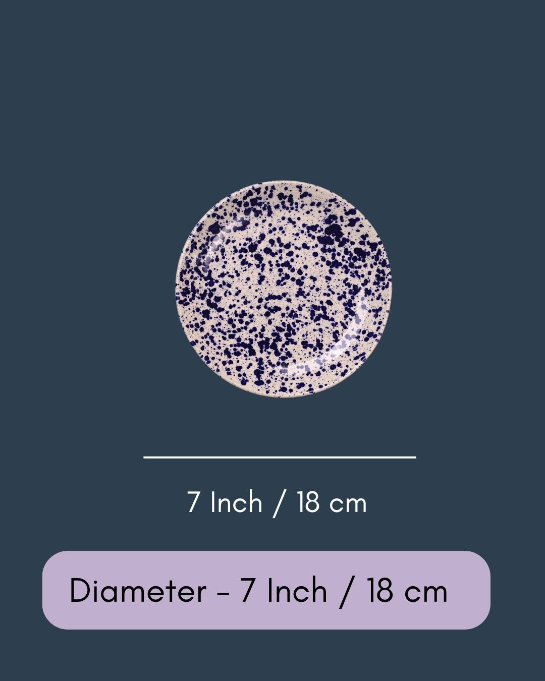 Blue Flecked- Quarter Plate