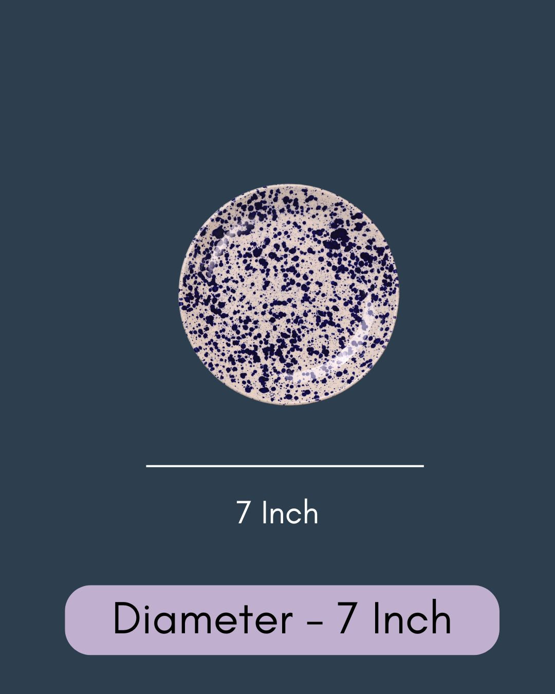 Blue Flecked- Quarter Plate