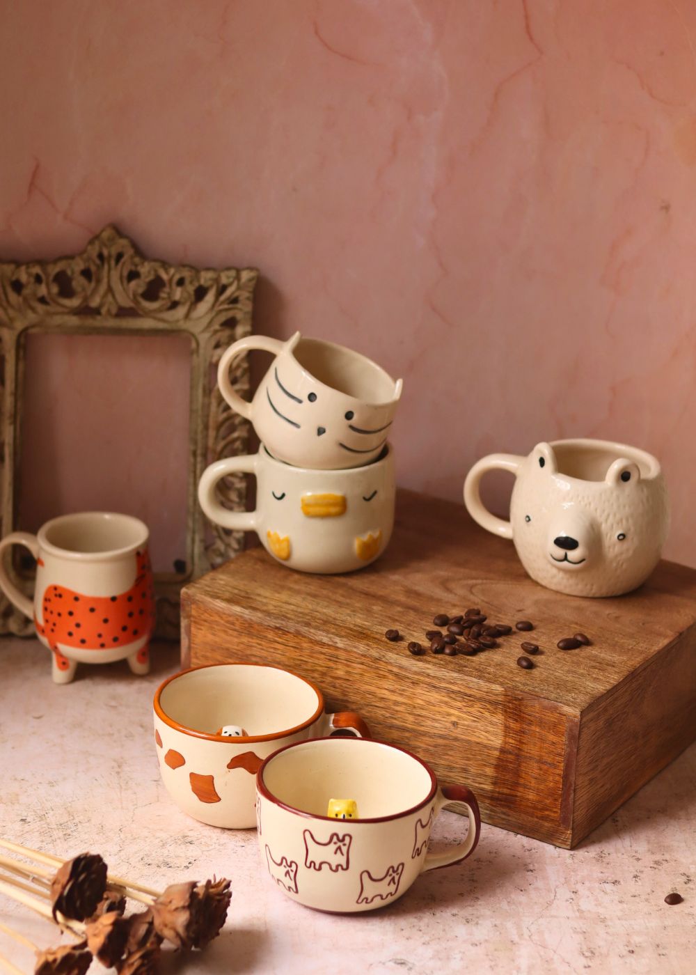 Handmade Set of 6 Hotselling Pinteresty Mugs (for the price of 5)