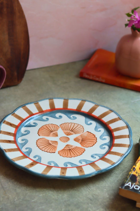 Sea Dream Dinner Plate  handmade in India