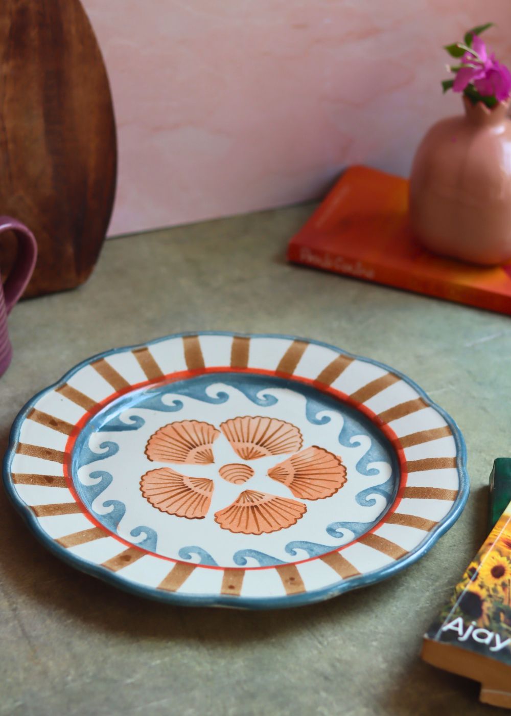 Sea Dream Dinner Plate  handmade in India